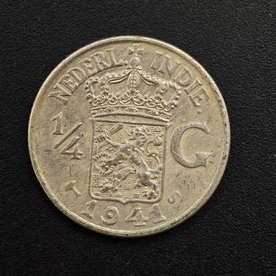 【淘币小摊】实时拍第八百八十一拍   小银币散币场    每周一统一发货 - 荷属东印度1941年1/4盾银币