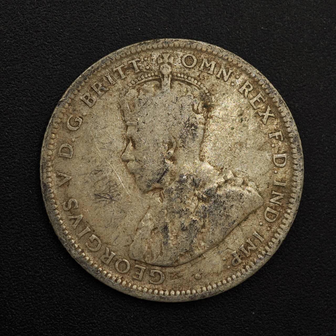 【淘币小摊】实时拍第八百八十一拍   小银币散币场    每周一统一发货 澳大利亚1913年乔治五世一先令银币