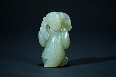 上海都达杂项专场五十八【全场包邮】  - 和田玉雕童子小摆件93-51