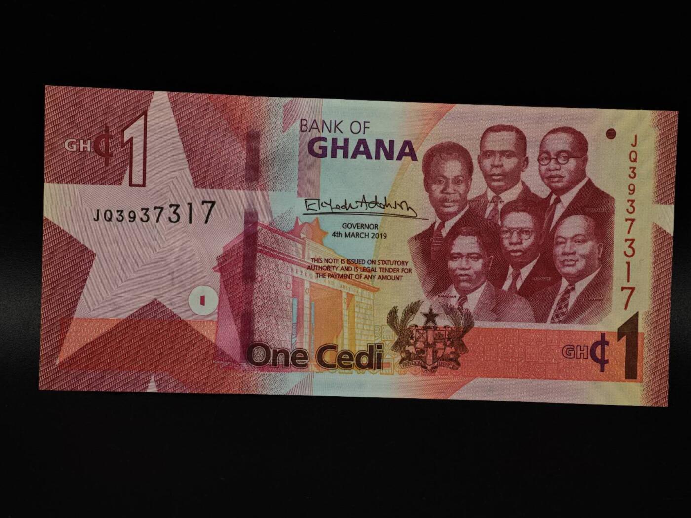  【淘币小摊】限时拍第八百八十二拍   纸币场    每周一统一发货 加纳2019年1塞蒂纸币