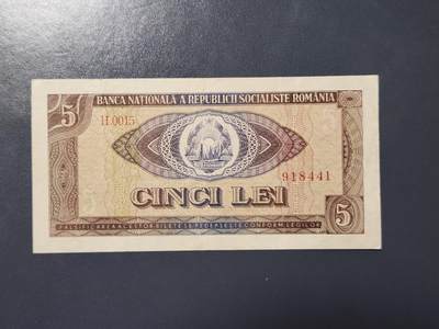 3月22号晚上8点 外国纸币自动截拍第43场 - 罗马尼亚 1966年5列伊 美品原票