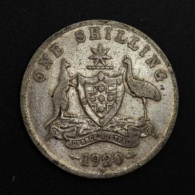 【淘币小摊】实时拍第八百八十一拍   小银币散币场    每周一统一发货 - 澳大利亚1920年乔治五世一先令银币