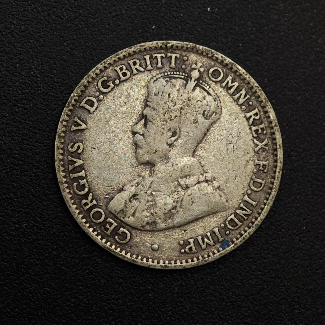 【淘币小摊】实时拍第八百八十一拍   小银币散币场    每周一统一发货 澳大利亚1922年乔治五世3便士银币