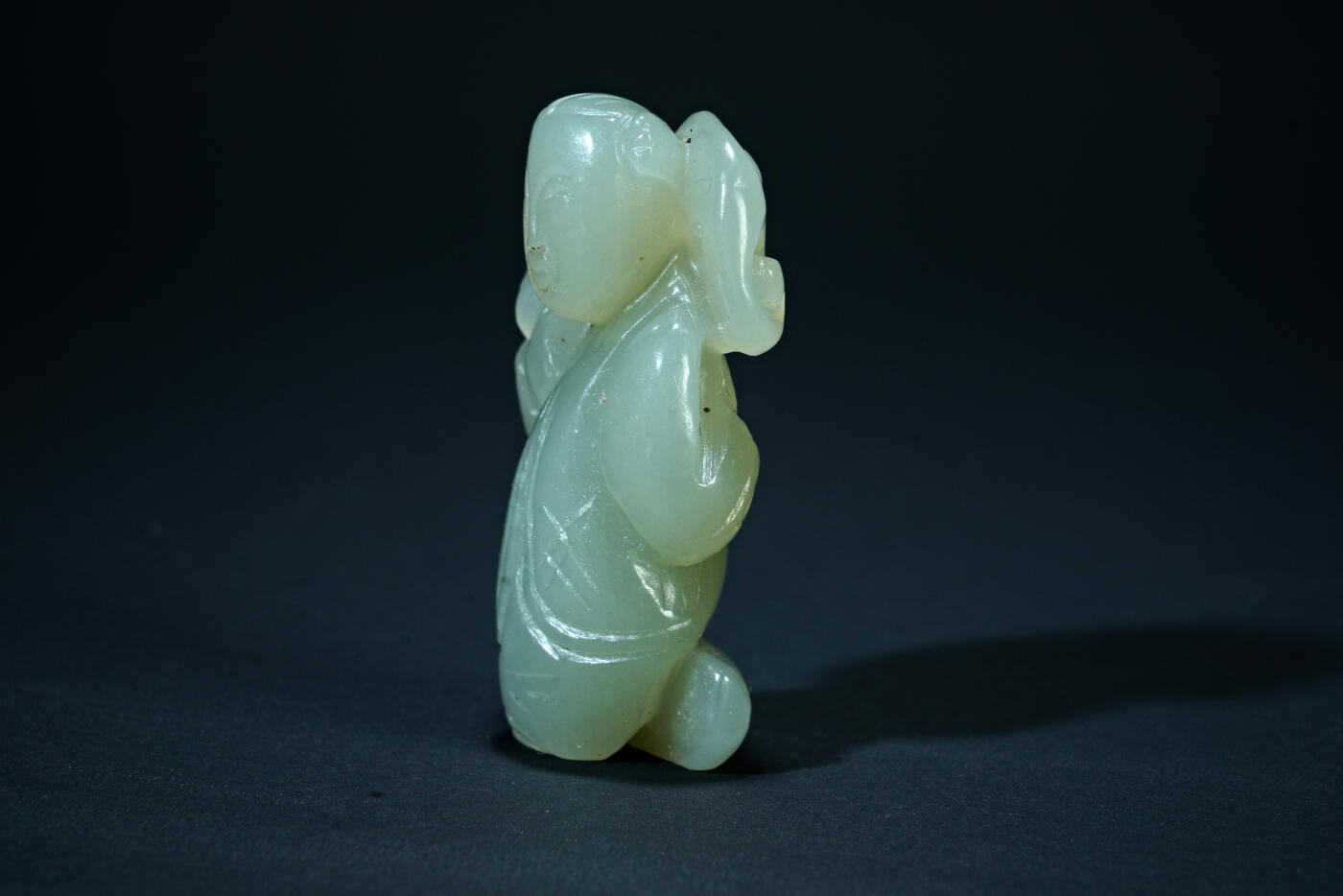 上海都达杂项专场五十八【全场包邮】  和田玉雕童子小摆件93-51