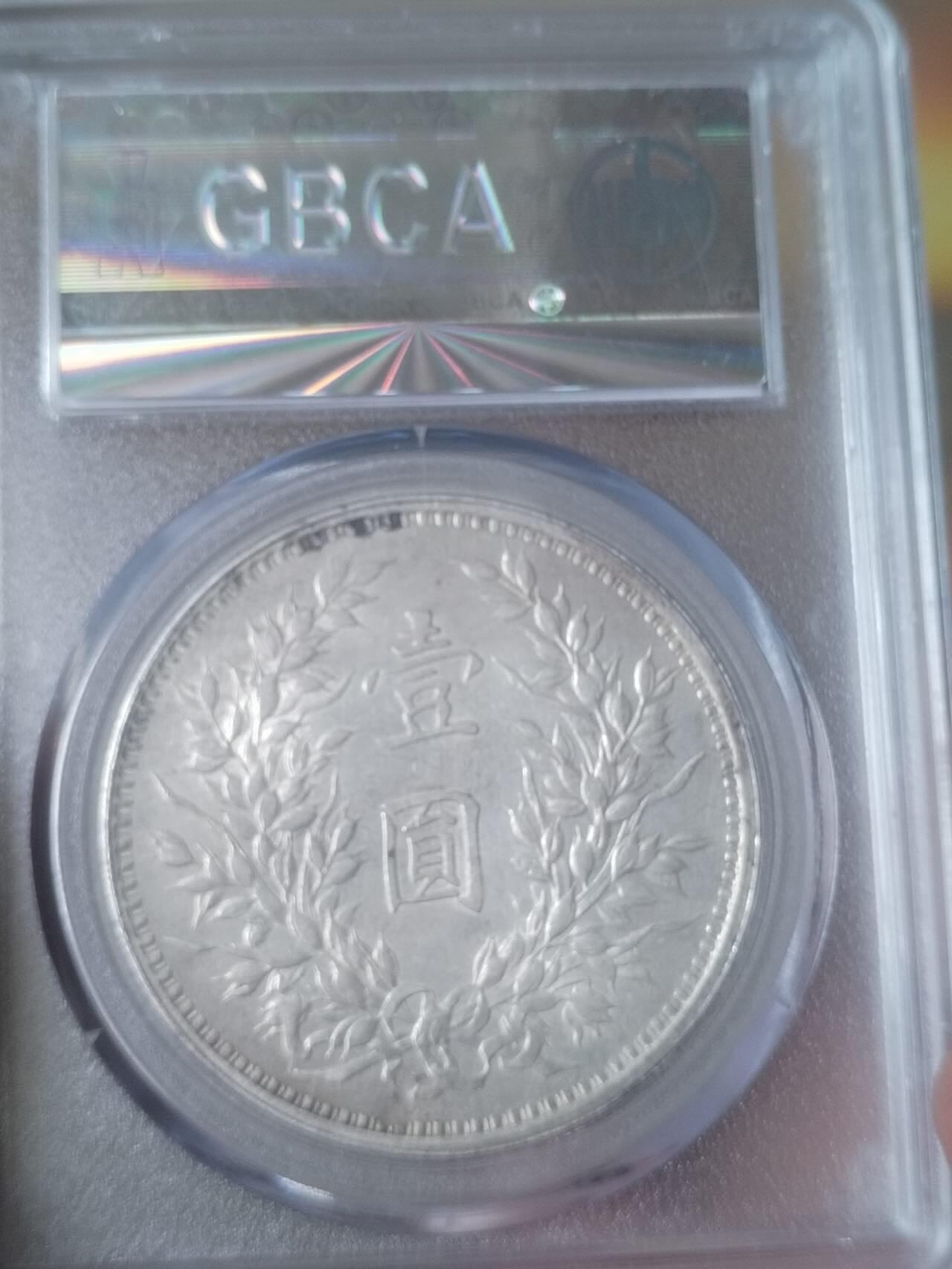 银币 袁大头九年中发版。