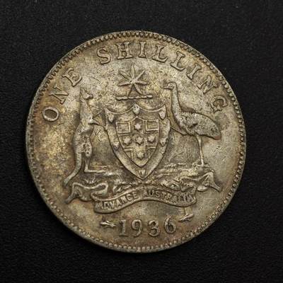 【淘币小摊】实时拍第八百八十一拍   小银币散币场    每周一统一发货 - 澳大利亚1936年乔治五世一先令银币