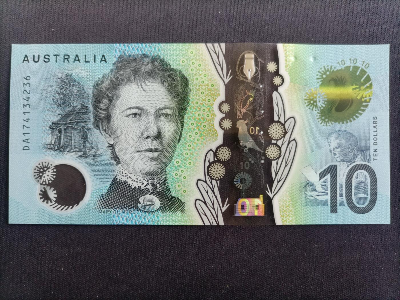 【游宝包邮场】马年第17期 精品单钞场 周日截拍 澳大利亚-10元【2017年 全新UNC】