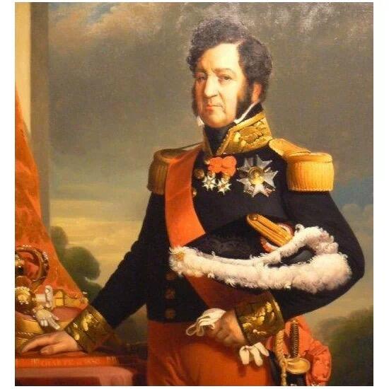 法国1842年 菲利普一世+皇后骑马 高浮雕精制铜章 28MM