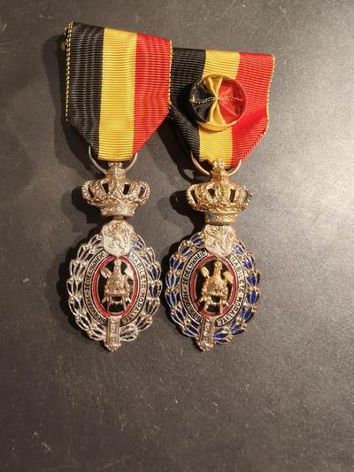 老王徽章第188期 - 比利时金银级劳工奖章一组