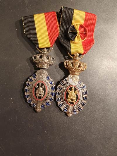 老王徽章第188期 - 比利时金银级劳工奖章一组