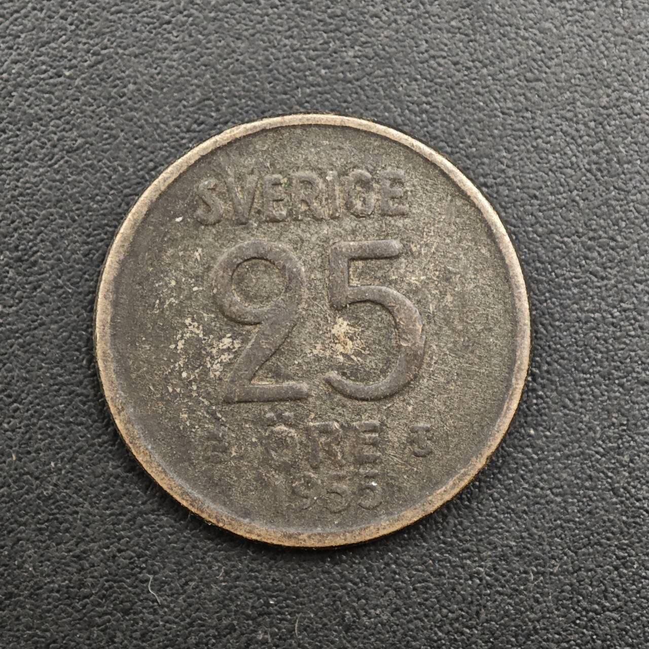 【淘币小摊】实时拍第八百八十一拍   小银币散币场    每周一统一发货 瑞典1955年25欧尔银币