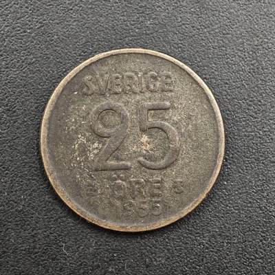 【淘币小摊】实时拍第八百八十一拍   小银币散币场    每周一统一发货 - 瑞典1955年25欧尔银币