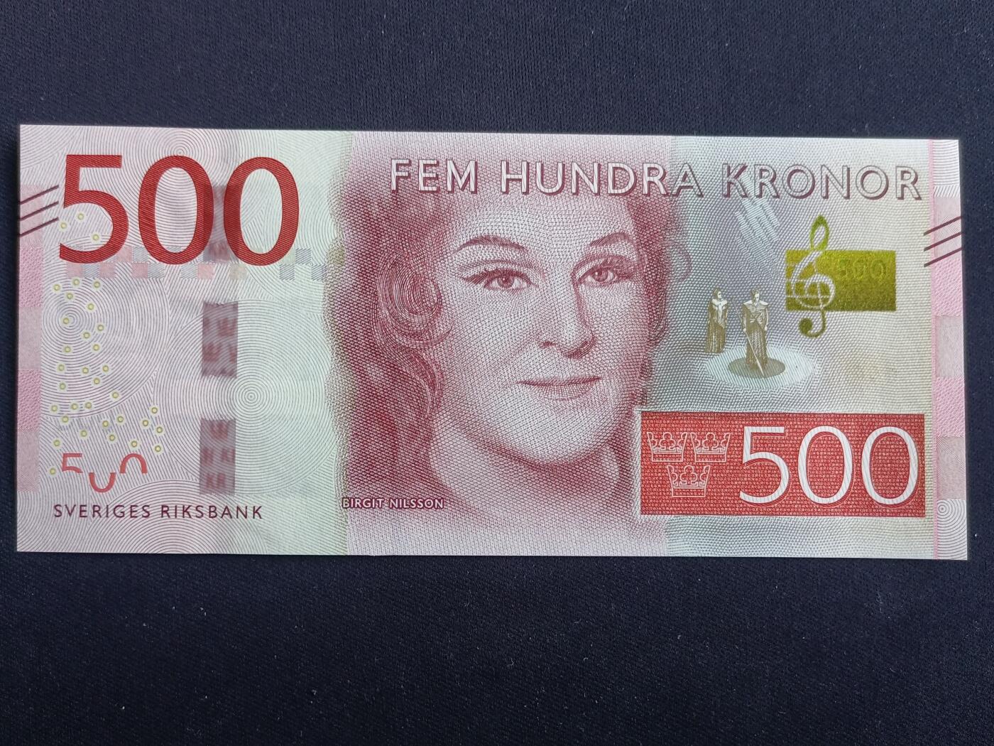 【游宝包邮场】马年第17期 精品单钞场 周日截拍 瑞典-500克朗【2016版 全新UNC】