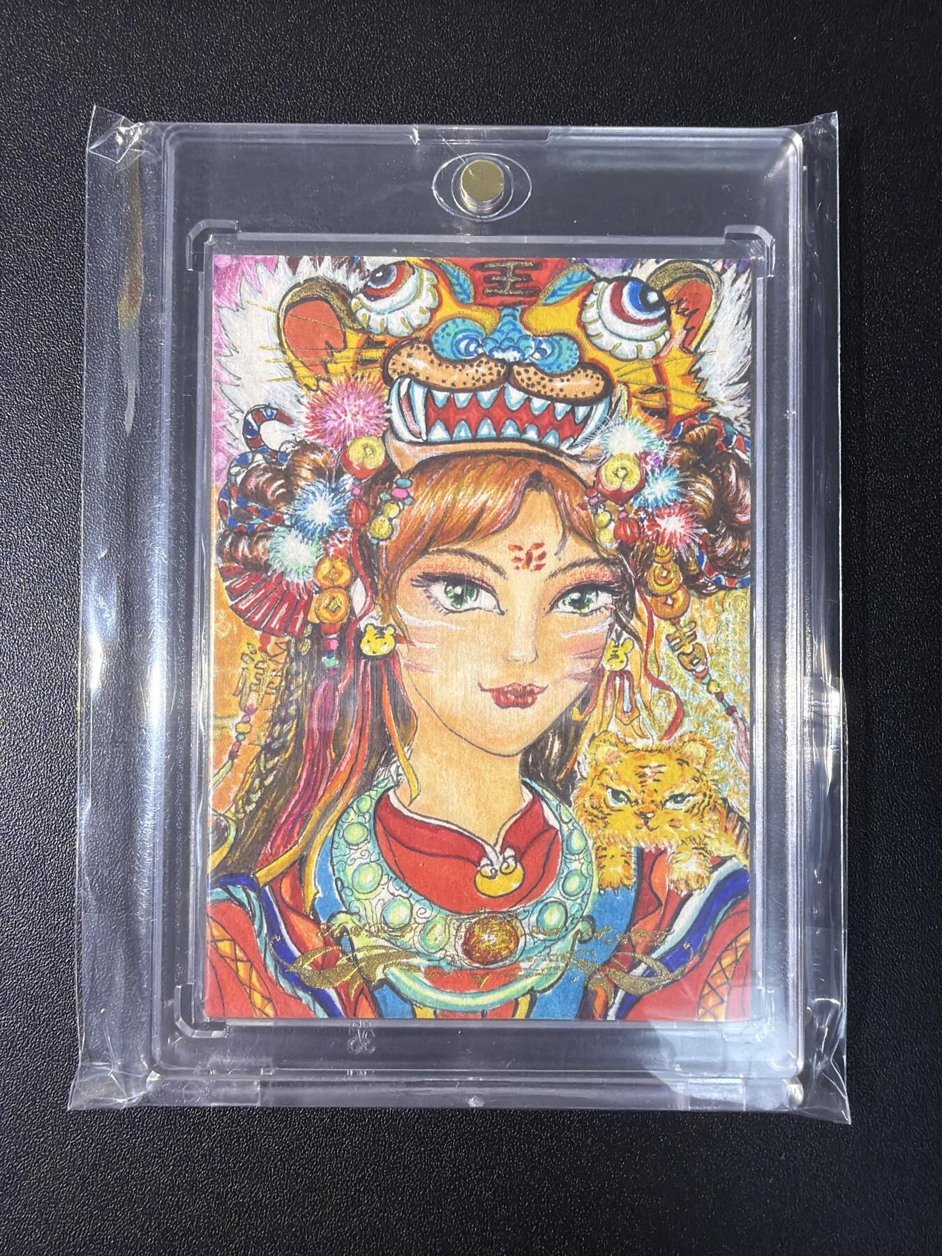 NO.28 好又多金牌大场，每周一站式配齐，方便凑单！（周6晚9点截拍，卖家送拍0抽成！） 【1/1手绘卡】乐联文创 国潮 虎头帽女孩