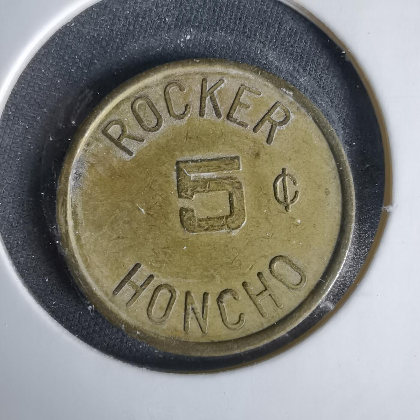 沼泽如烟--第1033场 驻韩美军K-14基地“Rocker Honcho”士官食堂5美分军用代币