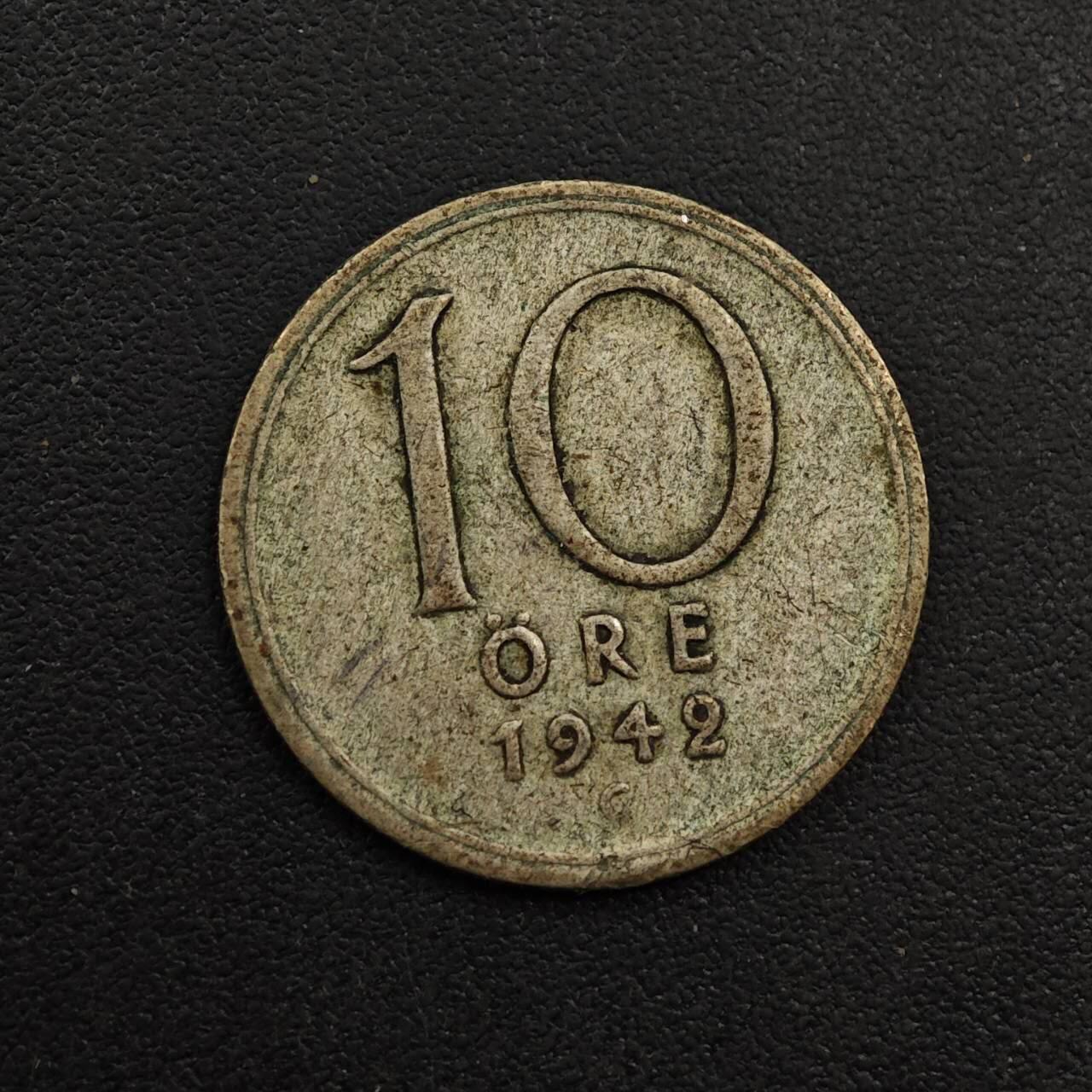 【淘币小摊】实时拍第八百八十一拍   小银币散币场    每周一统一发货 瑞典1942年10欧尔银币