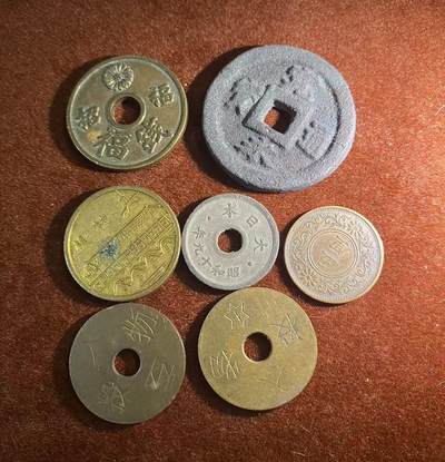 日日生财—方圆世界（全场包邮） - 日本早期花钱及代用币 共7枚