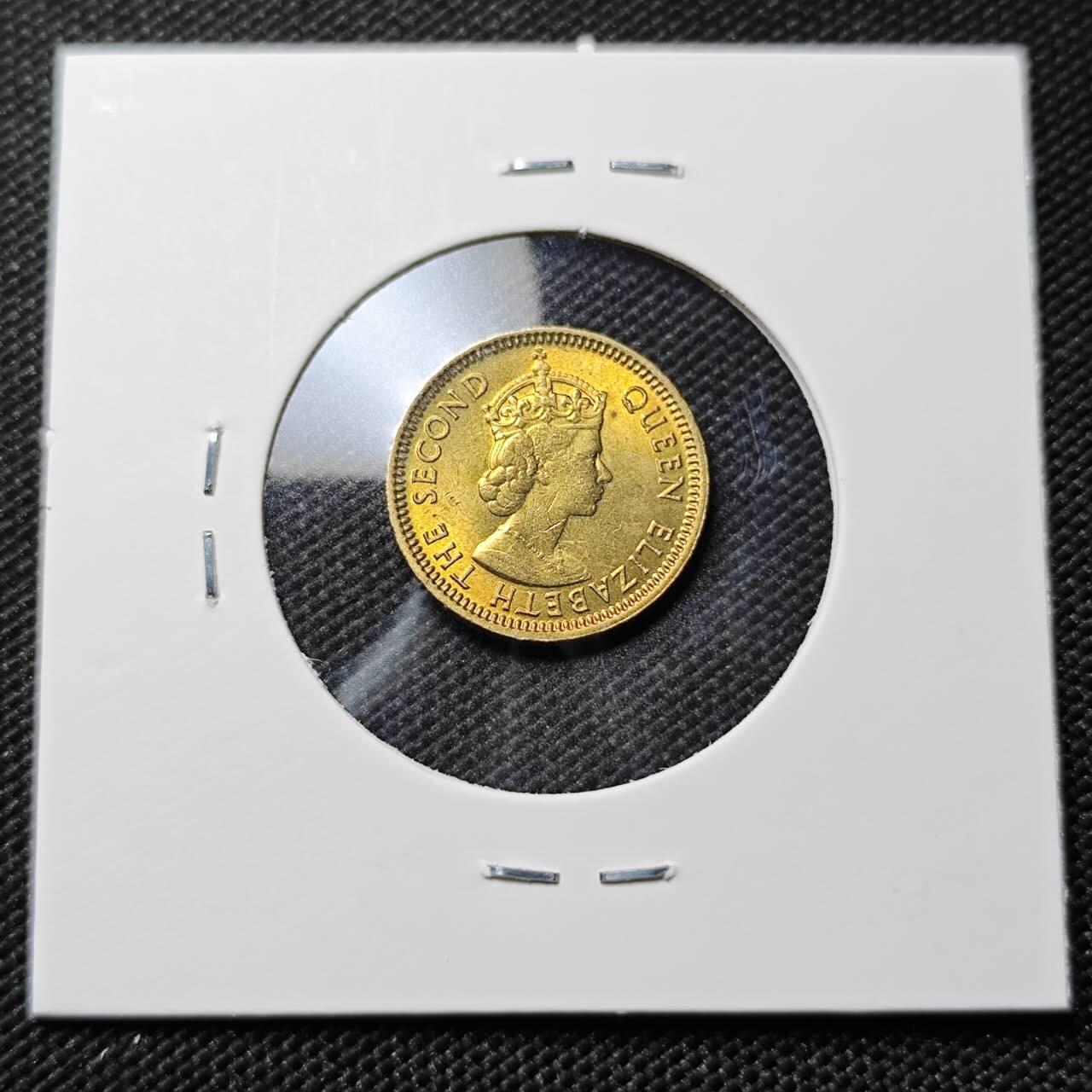 KK钱币收藏小铺   套币专场 2月预留时间 周末发货  1967香港高冠女王5仙铜币 好品