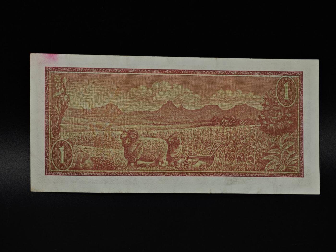  【淘币小摊】限时拍第八百八十二拍   纸币场    每周一统一发货 南非1兰德纸币【有折】