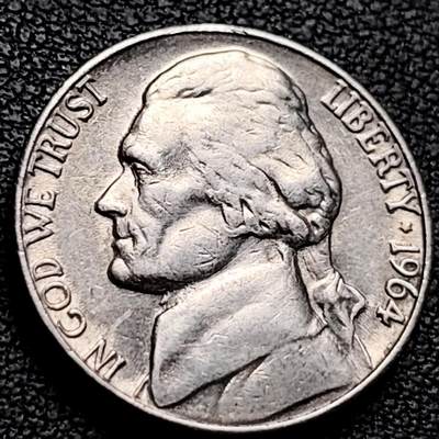 泉币菌-第214场-二月二 龙抬头 专场 拍品多 请提前出价（工作最近较忙 发货不及时，望理解） - 美国1964年5美分纪念币 杰斐逊 及 故居蒙蒂塞洛庄园 21mm 