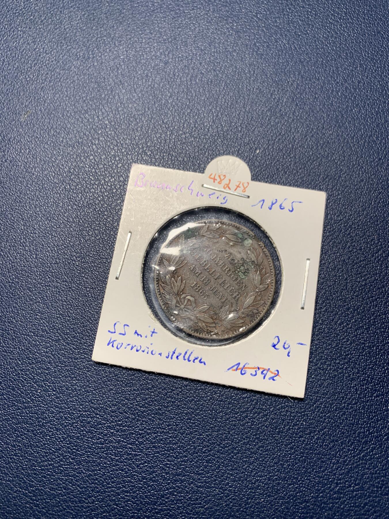 欢度清明，直接出价就行，这场不读秒到点直接结拍。 汉诺威1865拿破仑战争50周年纪念章