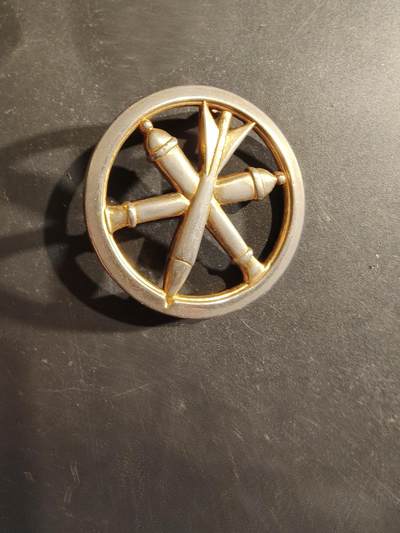 老王徽章第188期 - 法国炮兵金色贝雷帽徽