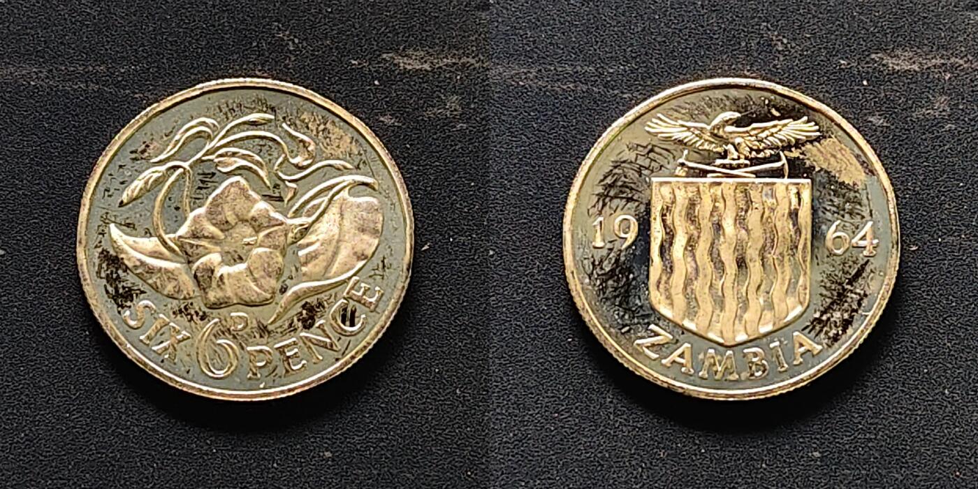 【全场包邮】纯粹捡漏拍515场 【少见】赞比亚1964年独立首版精制套币-量5000-原盒