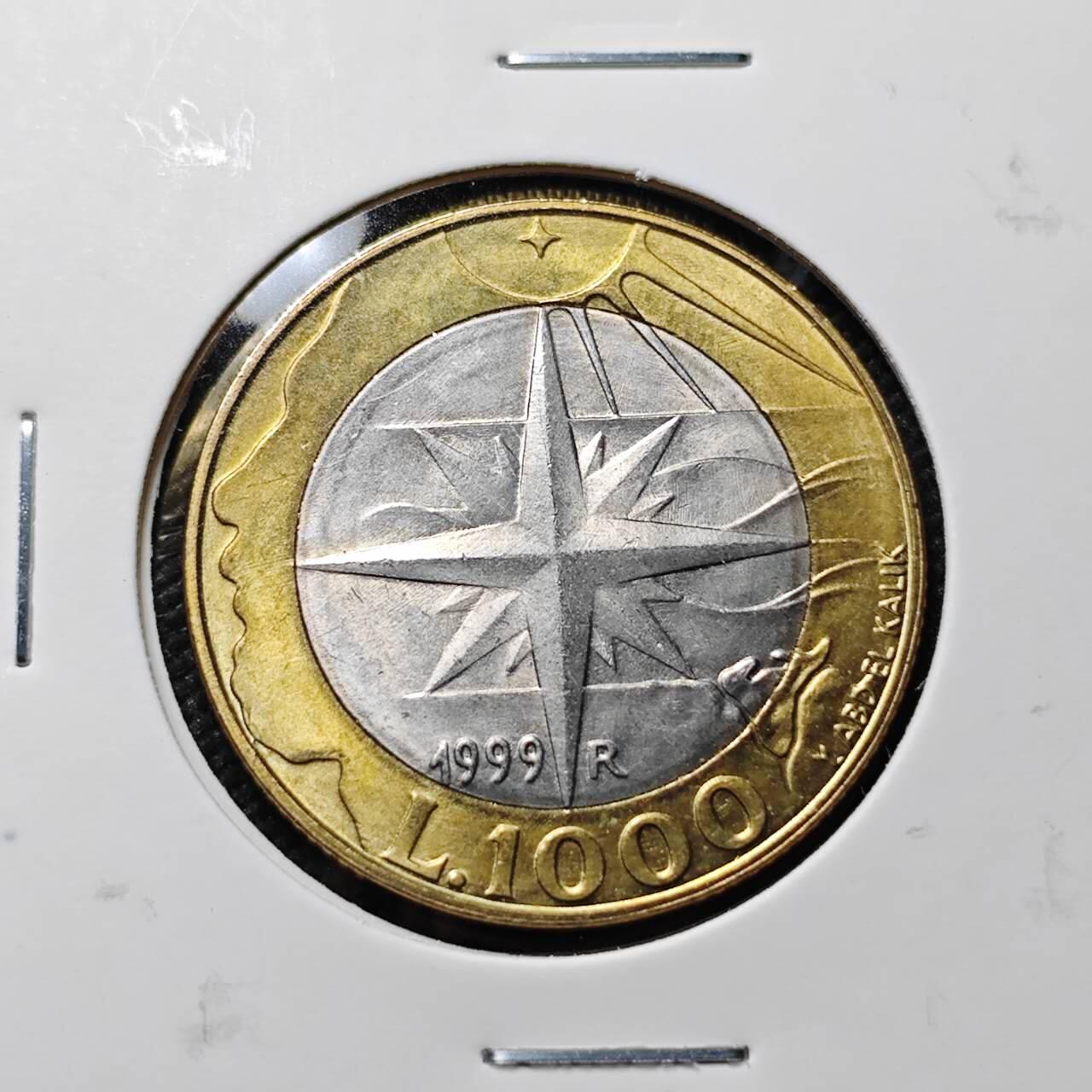 KK钱币收藏小铺   套币专场 2月预留时间 周末发货   圣马力诺1000里拉双色币 好品