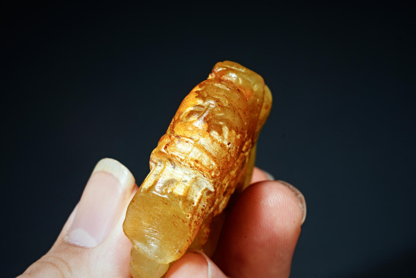 上海都达杂项专场五十八【全场包邮】  古玉玉贵人挂件（有裂）93-44