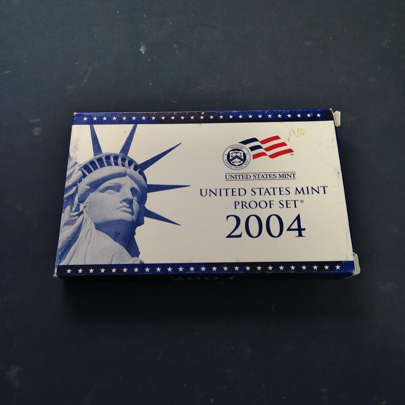 【全场包邮】纯粹捡漏拍515场 美国2004年官方封装精制套币（流通币一盒+州币一盒）-盒证全