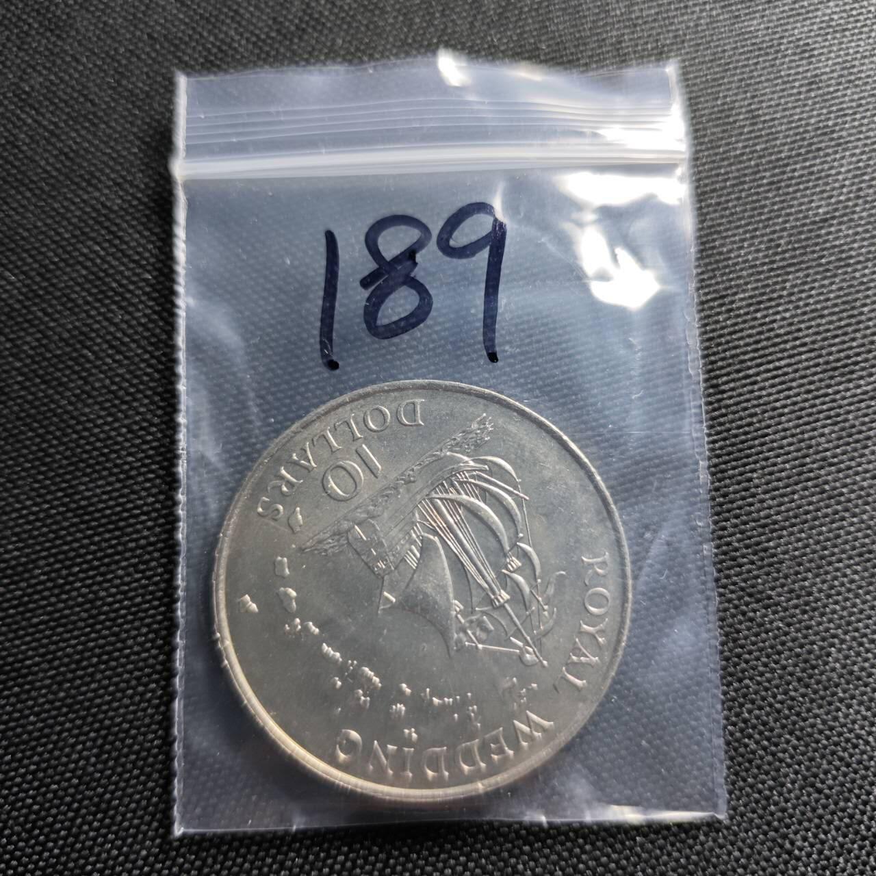 KK钱币收藏小铺   套币专场 2月预留时间 周末发货  东加勒比1981年10元戴安娜婚礼纪念币 少见