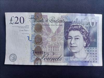 【游宝包邮场】马年第17期 精品单钞场 周日截拍 - 英国-20镑【2006版 F序列-二签 流通品相】