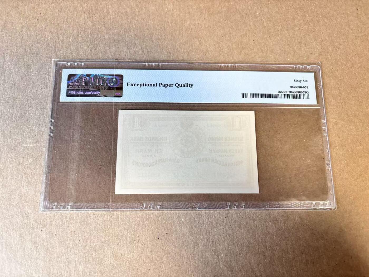 【Blue Auction】世界纸币精拍第798期——18级TOP拍卖/信誉/品质/专业/高效💫 【111豹子号无47】芬兰 1915年1马克 PMG66EPQ 