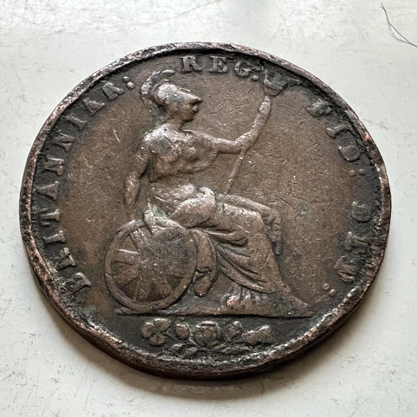 🌹外币初藏🌹🐯2026年第34场   每周二四六晚8️⃣点 接代拍 英国1853年维多利亚 1/2便士铜币