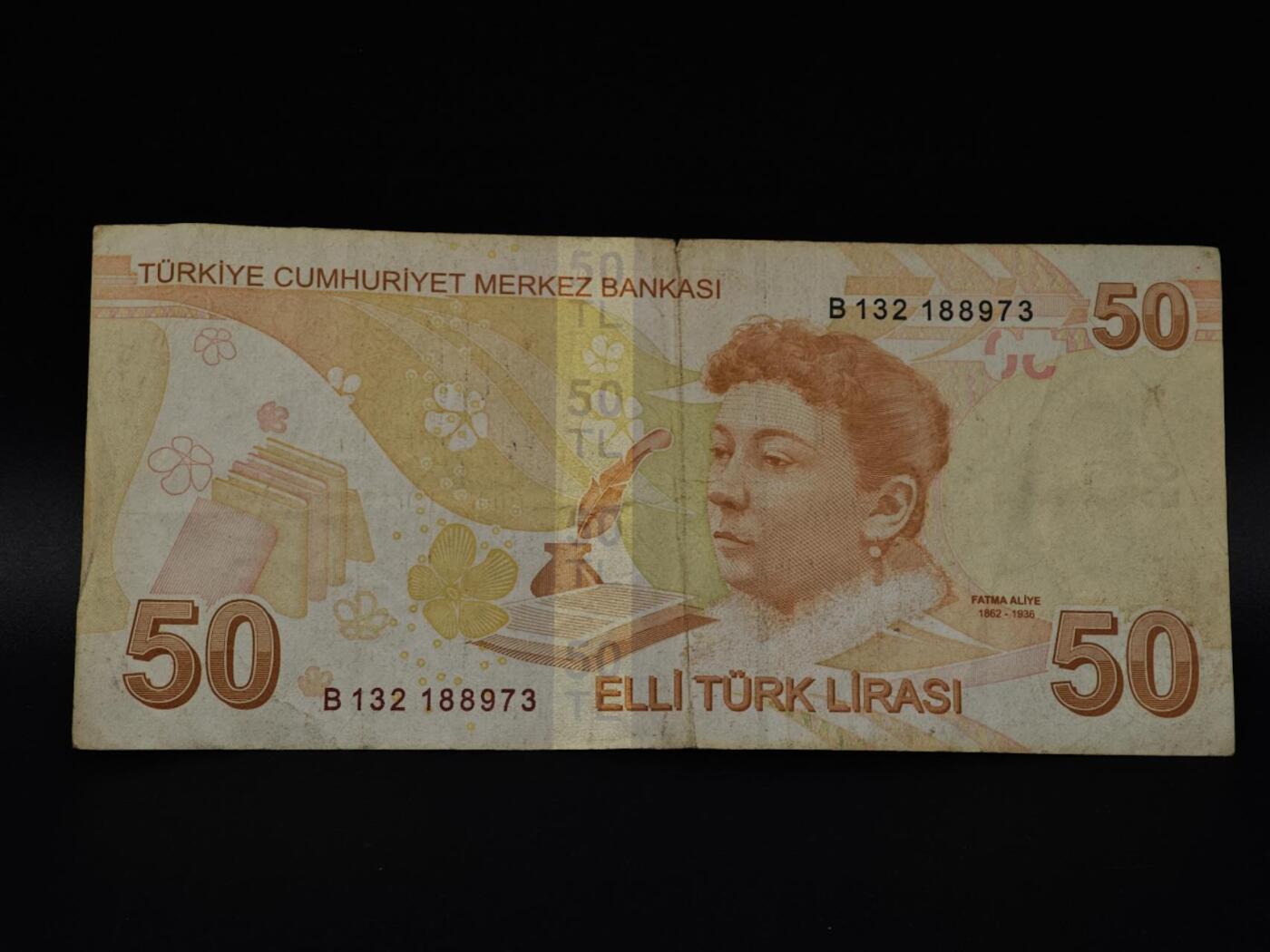  【淘币小摊】限时拍第八百八十四拍   纸币场    每周一统一发货 土耳其50里拉纸币【有折】