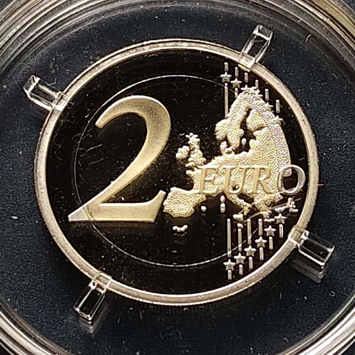 【全场包邮】纯粹捡漏拍515场 法国2025年2欧元巴黎圣母院精制纪念币-盒证全