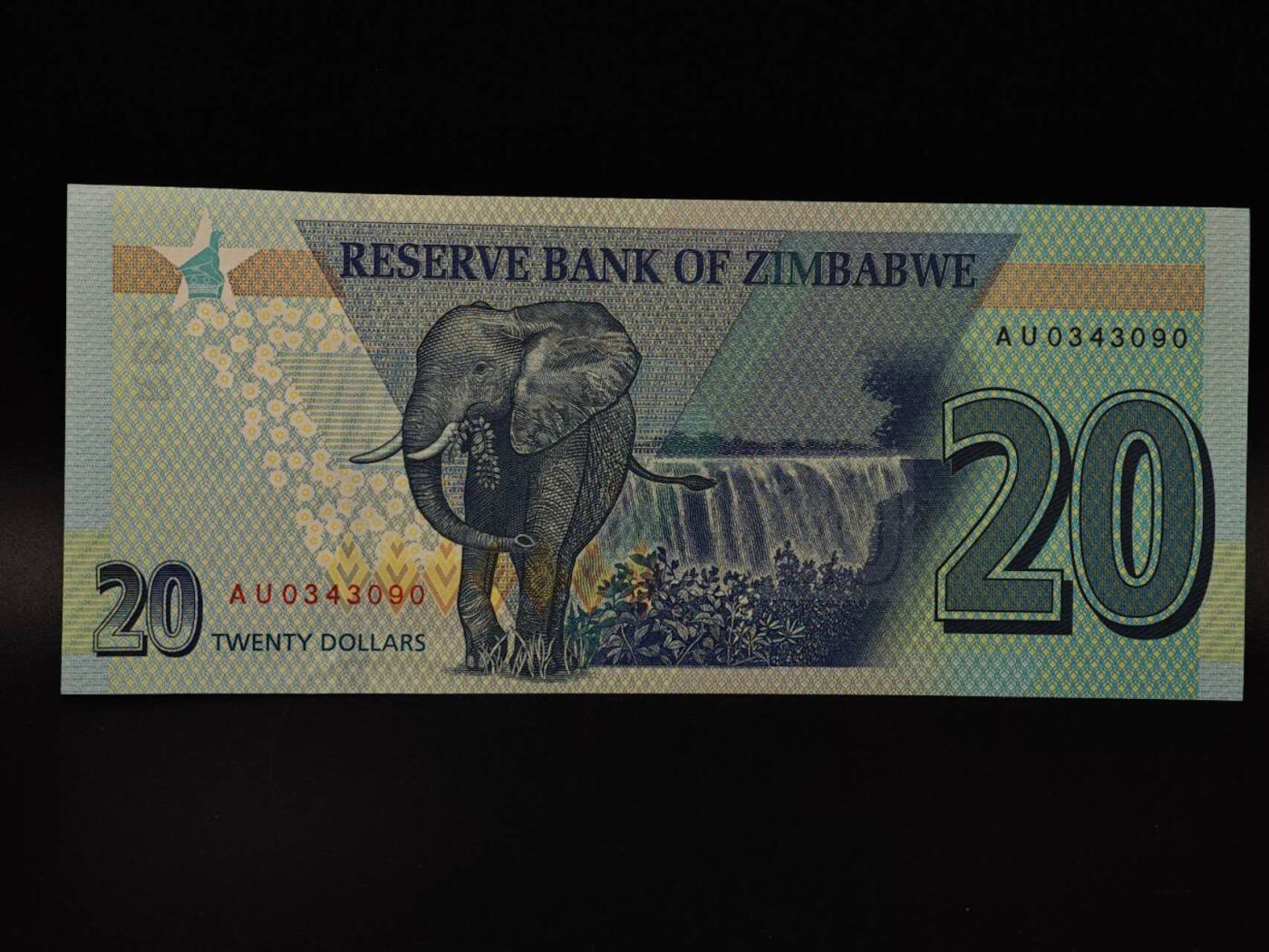  【淘币小摊】限时拍第八百八十四拍   纸币场    每周一统一发货 津巴布韦20元纸币