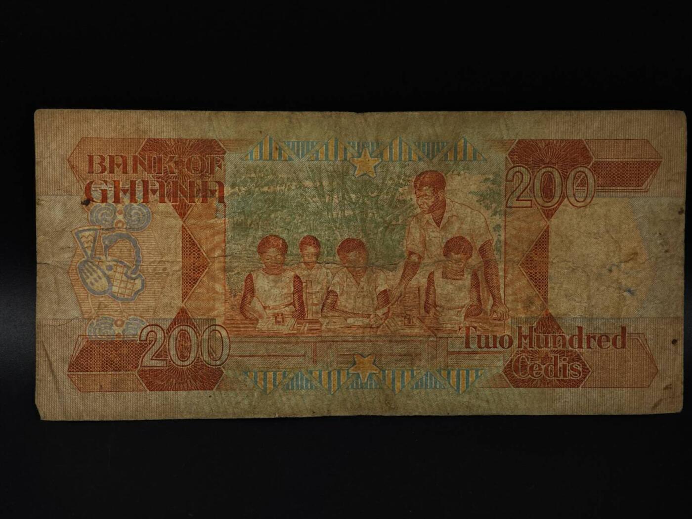  【淘币小摊】限时拍第八百八十四拍   纸币场    每周一统一发货 加纳200塞蒂纸币【有折】