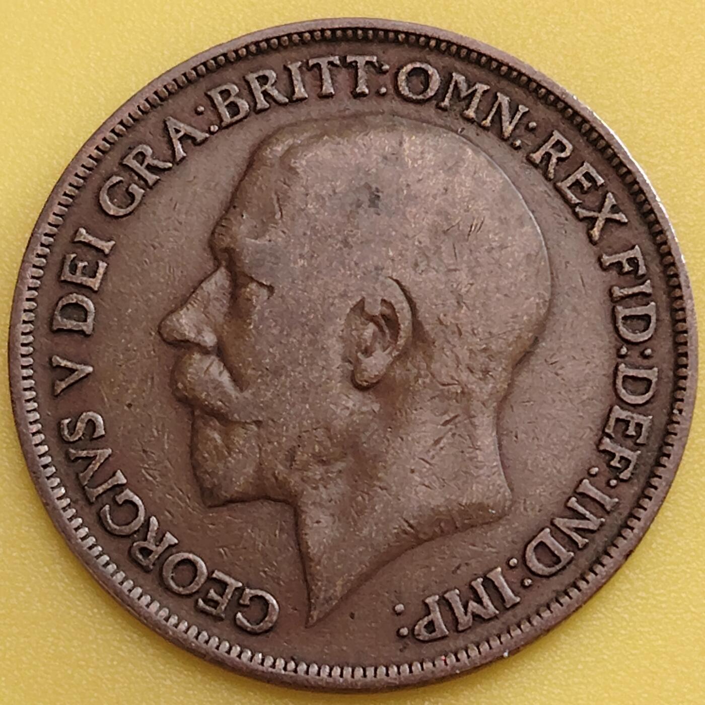 布加迪🐬～世界钱币(上海)🌾第 282 期 /  各国套币和散币 英国🇬🇧 1914年 1便士 乔治五世