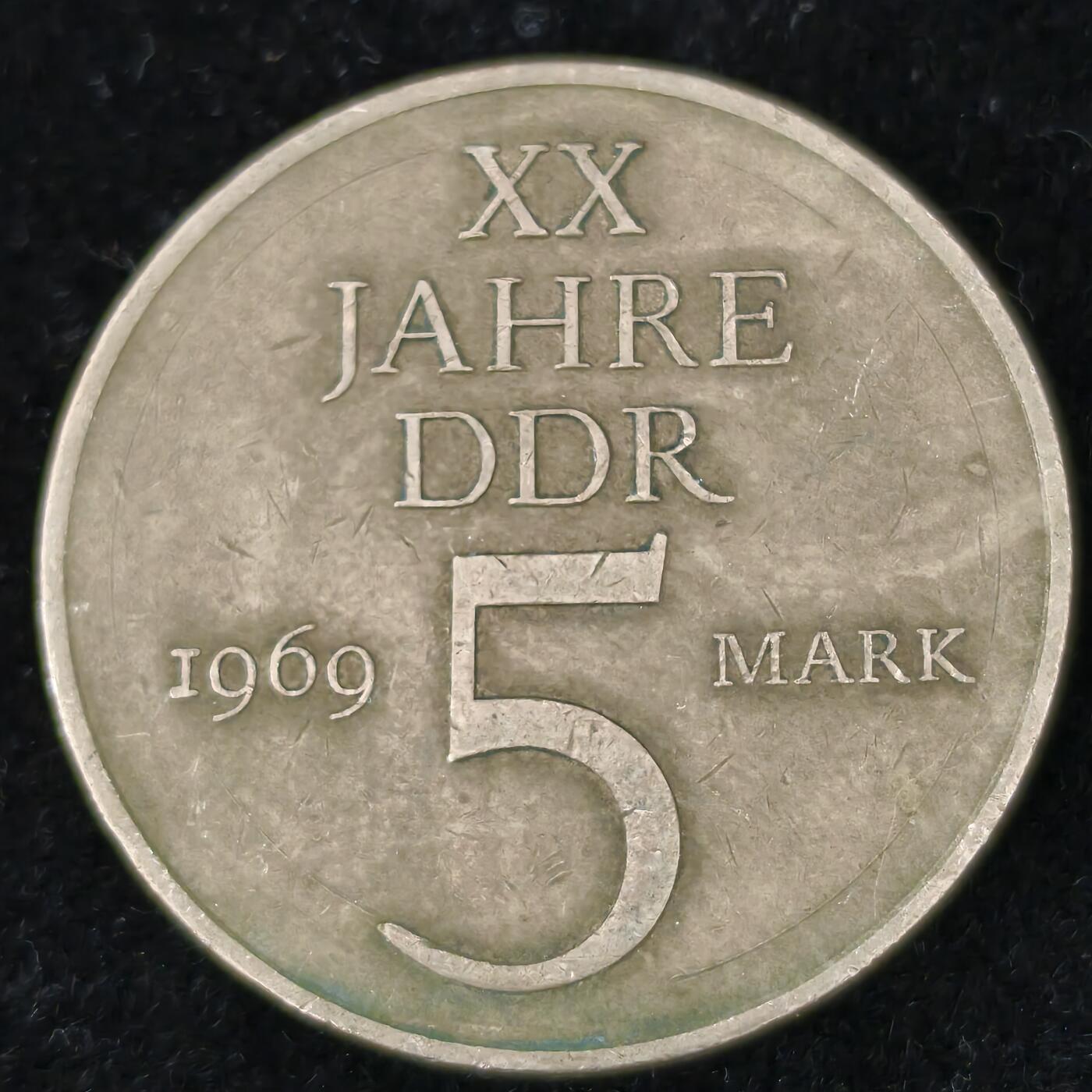 Krab外币市集Vol.27 东德1969年5马克