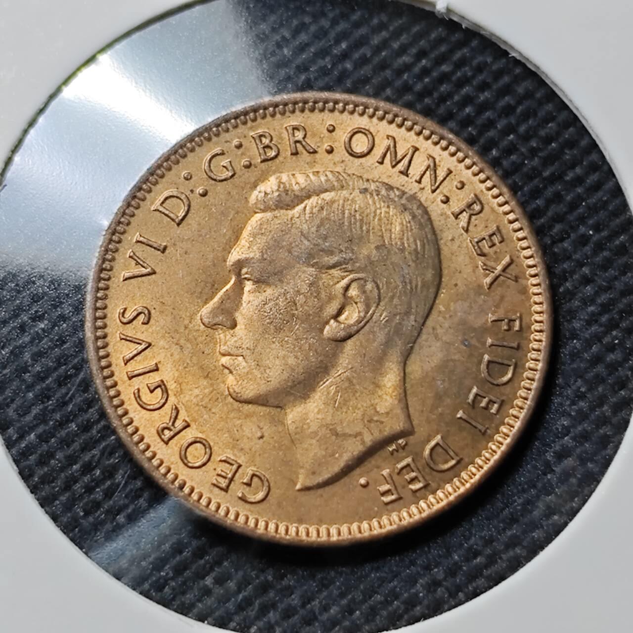 KK钱币收藏小铺   套币专场 2月预留时间 周末发货  1951英国1法新铜币 好品