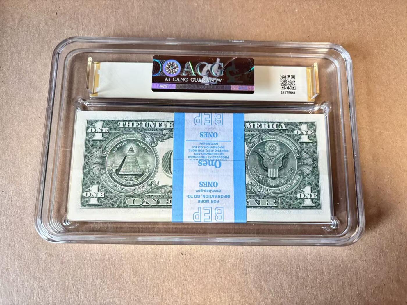 【Blue Auction】世界纸币精拍第798期——18级TOP拍卖/信誉/品质/专业/高效💫 【一刀】美国 2021年1美金 ACG67+EPQ