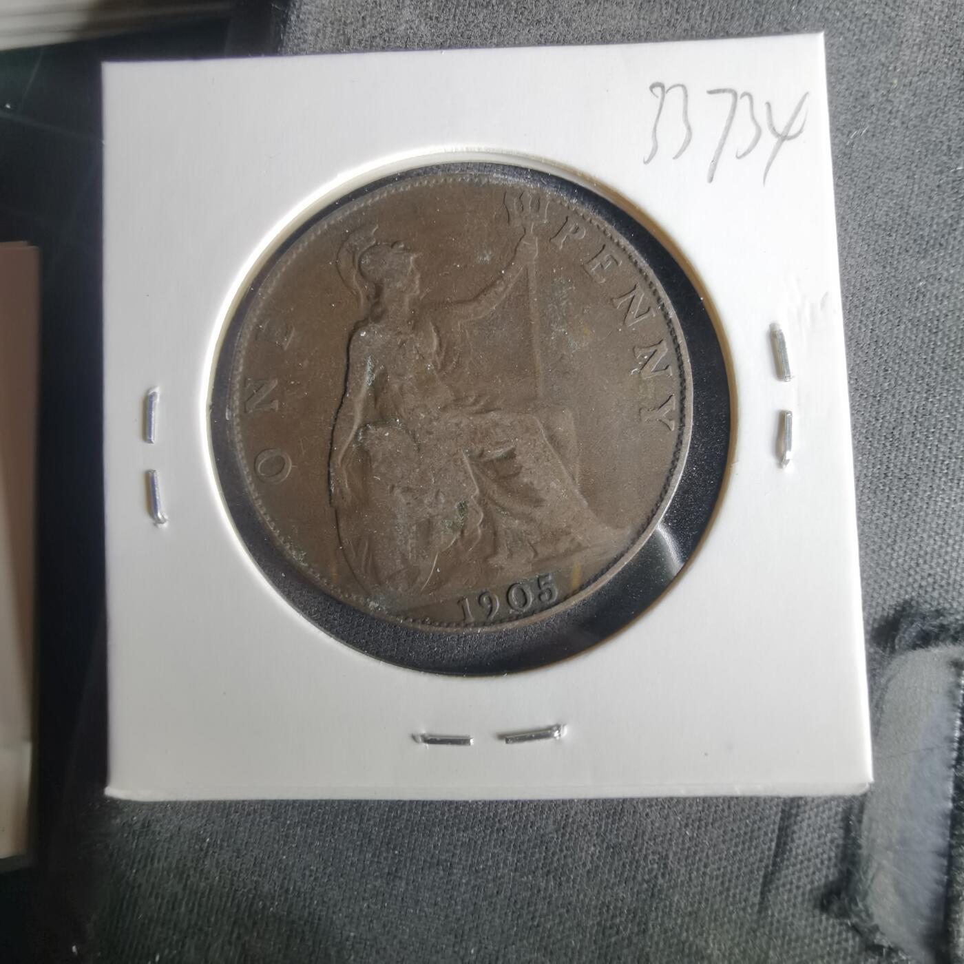 沼泽如烟--第1033场 英国1905年1便士