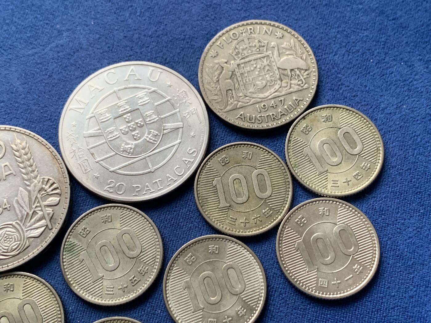 《竞宝斋》第473场 周日，周一 2场连拍 （全场包邮）欢迎送拍 12枚一组 各国银币 总重88克