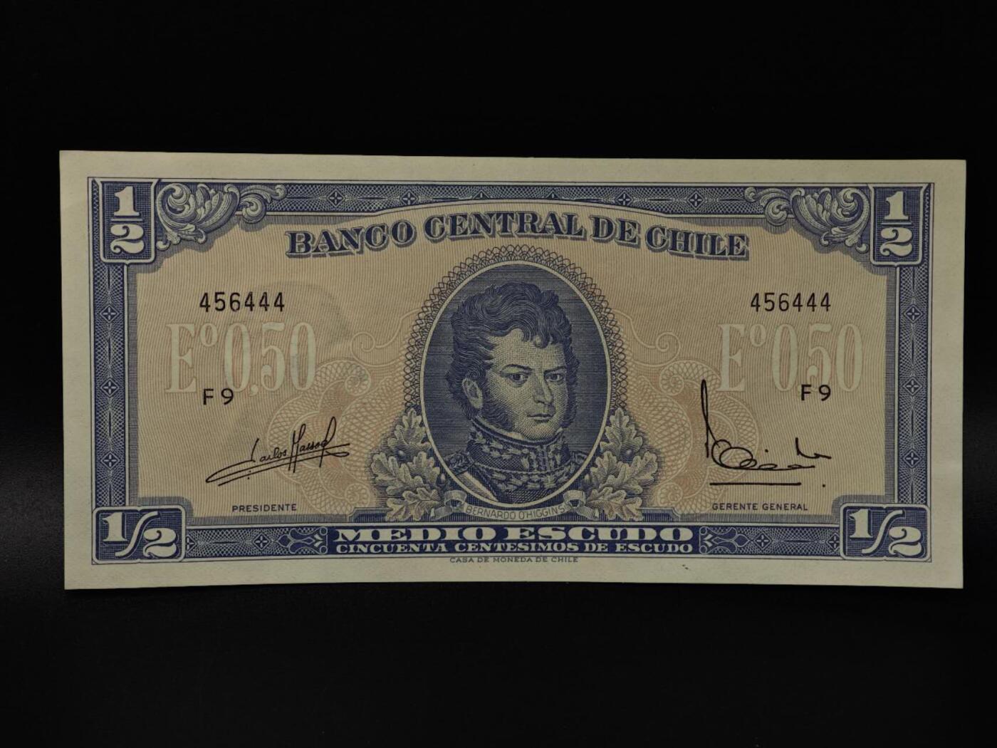  【淘币小摊】限时拍第八百八十四拍   纸币场    每周一统一发货 智利1/2埃斯库多纸币