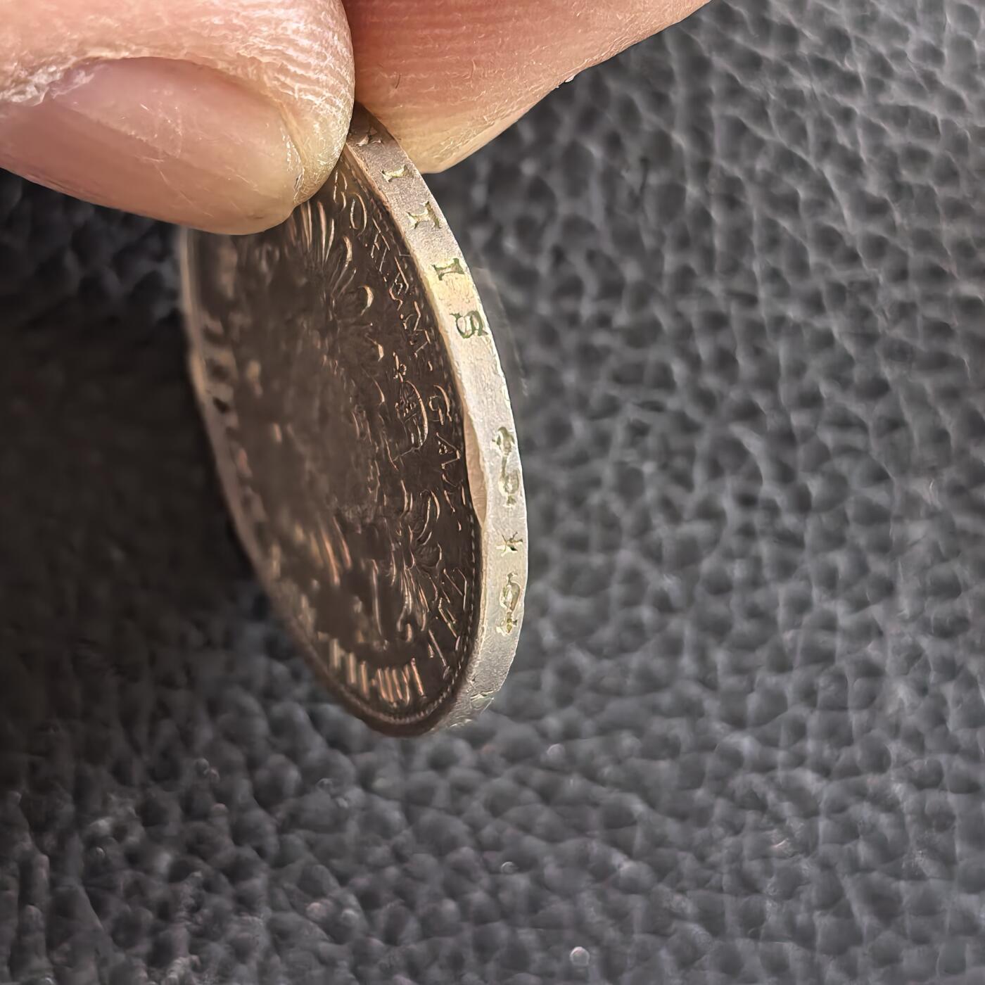 道一币馆币章第一百七十一场 奥匈帝国1885年弗兰兹一世双头鹰1福林银币  12g 900s