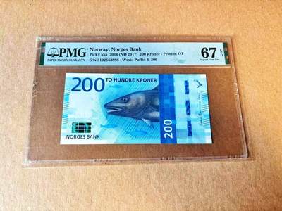 【Blue Auction】世界纸币精拍第798期——18级TOP拍卖/信誉/品质/专业/高效💫 -  【无47】挪威 2016年200克朗 PMG67EPQ 