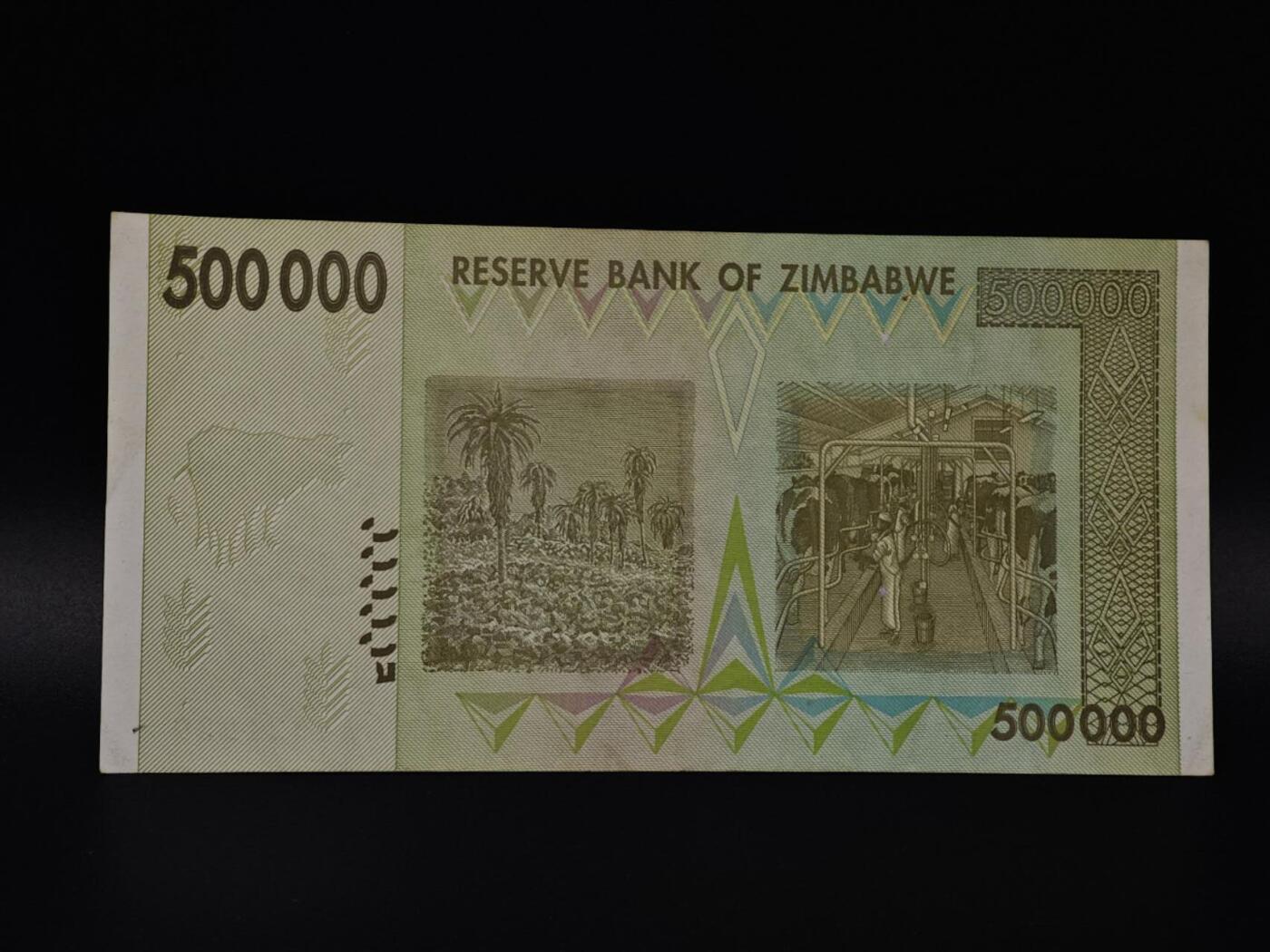  【淘币小摊】限时拍第八百八十四拍   纸币场    每周一统一发货 津巴布韦500000元纸币【有折】