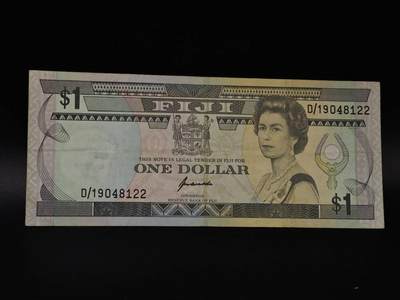 【淘币小摊】限时拍第八百八十四拍   纸币场    每周一统一发货 - 斐济1元纸币【有折】