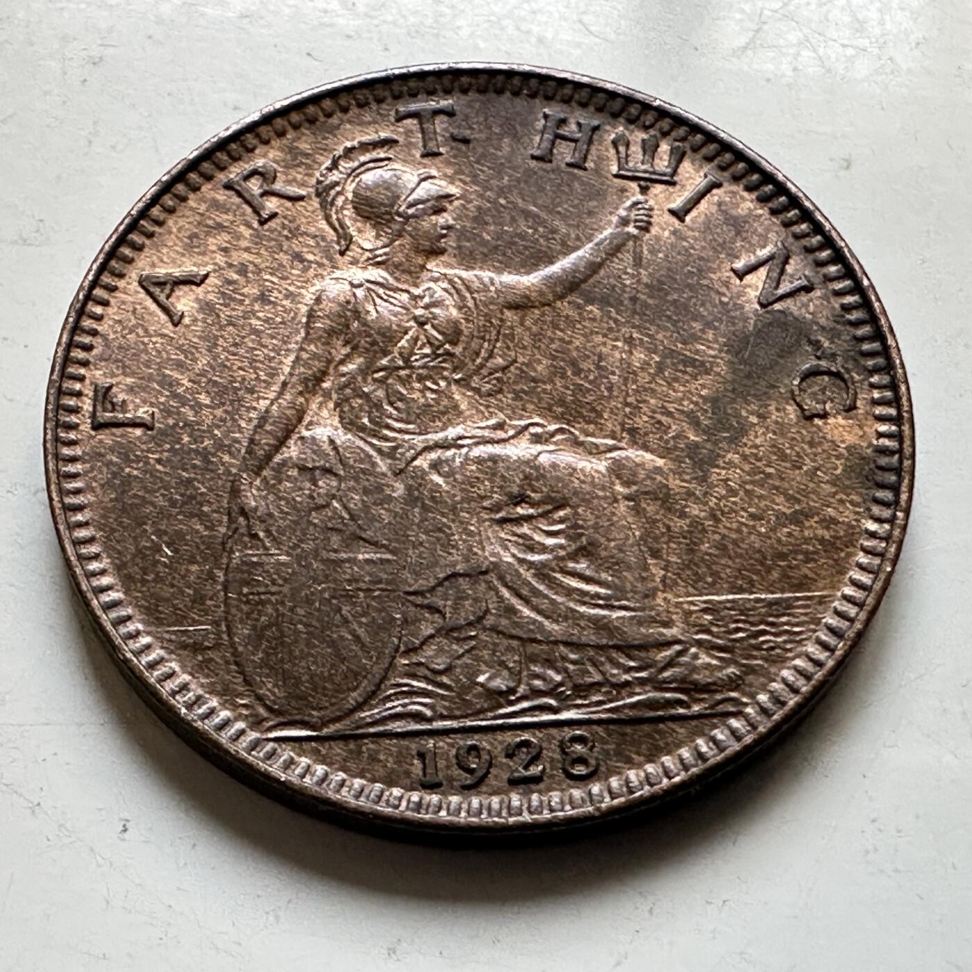 🌹外币初藏🌹🐯2026年第34场   每周二四六晚8️⃣点 接代拍 英国1928年乔治五世 1法新铜币